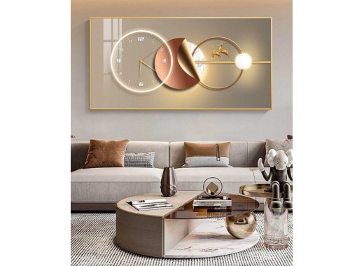 Crytal Plate Clock With Led Light 60*120cm